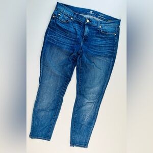 7 For All Mankind Cropped “Gwenevere” Skinny Jeans Size 32 (Waist 34”) [000266]